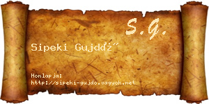 Sipeki Gujdó névjegykártya